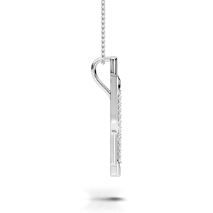 Pendentif en diamant cultivé en laboratoire de qualité supérieure avec chaîne en or, platine, argent, collier de bijoux fins pour femmes, style classique et élégant - Product Image 2