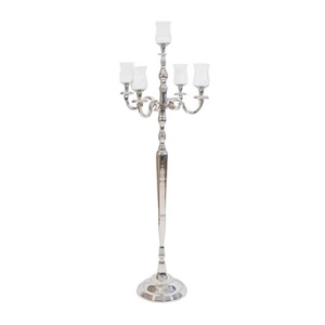 เชิงเทียนโลหะหรูหรา,เชิงเทียนโลหะหรูหราแขนห้าส่วนทำจากอะลูมิเนียม - Product Image 1