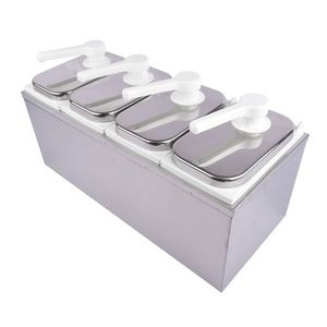 8L Stainless Steel Sauce Pump Dispenser Squeeze Condiment Dispensing Container Drink Dispenser with Pump Station - Product Image 2