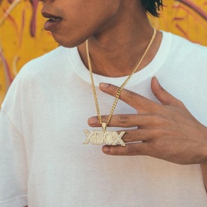 High on Demand Women's Gold Plated Xbox Pendant Necklace with Iced Out Moissanite Detailing Hip Hop Streetwear Fashion Sale - Product Image 2