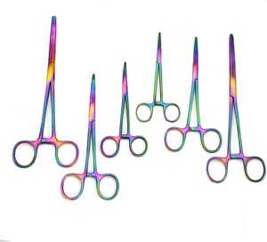 <b>Multi</b> <b>Color</b> Rainbow Ultimate Hemostat Set, 6 Piece Ideal for Hobby Tools, Electronics, Fishing and Taxidermy (5", 6.25", 8") - Product Image 5
