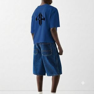 Camiseta Extra Grande de Primera Calidad para Hombre, 100% Algodón, con Logotipo Personalizado Serigrafiado, Color Azul Marino, de Secado Rápido y Cuello Redondo - Product Image 3