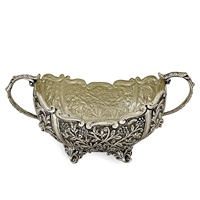 Cuenco de decoración Chapado en plata para el hogar, Urli, duradero, hecho a mano, 10,5 pulgadas, para decoración y regalo, novedad