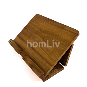 Natural Teak Wooden Adjustable <b>Tablet</b> <b>Stand</b> Cookbook Holder Foldable Display Rack for Kitchen Counter Office Desk Handmade Gift - Product Image 2