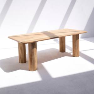 Mesa de Comedor Vandana Zentrix Lunaris de Madera de Mango con Diseño Contemporáneo Hecho a Mano - Product Image 6