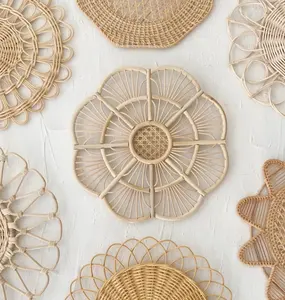 I prodotti più venduti 2023 negli stati uniti Amazon Kembang Flower Round Rattan Decor Wall Art Made in Vietnam