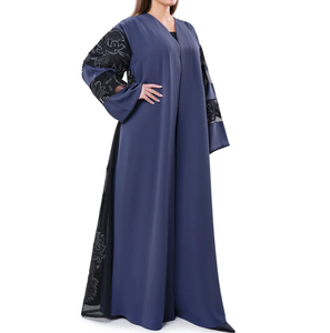 Abaya de Algodón Hecha en Pakistán, Ropa Tradicional Musulmana, Abaya para Mujer, Kaftan Estilo Árabe, Transpirable, Venta al Por Mayor, OEM, ODM - Product Image 3