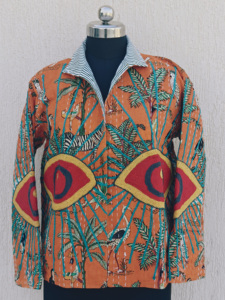 Handmade Woven Breathable Cotton Suzani <b>Kantha</b> Boho Floral Women's Embroidery Eye Print Medium Weight Rajasthan <b>Jacket</b> - Product Image 6