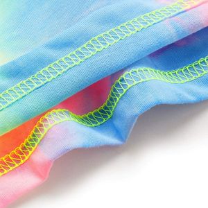 T-shirt unisexe pour homme avec motif de lettres personnalisées, tie-dye, 100% coton, tissu peigné, style estival doux - Product Image 5