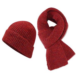 New Arrival Acrylic <b>Knitted</b> Winter Set for Adult 2-Piece Set Beanie <b>Scarf</b> for Daily Outdoor Wear Women Men Custom Logo Jacquard - Product Image 1