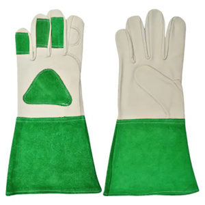 High Heat Resistant Cowhide Grain Split Leather <b>Gloves</b> CE Certified Anti-Cut Safety Cuff <b>Long</b> Lasting TIG Welding Spark Hand - Product Image 3