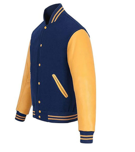 Men Wool Body Leather Sleeve Varsity <b>Jacket</b> Custom Logo Chenille Embroidery <b>Jacket</b> Men - Product Image 2