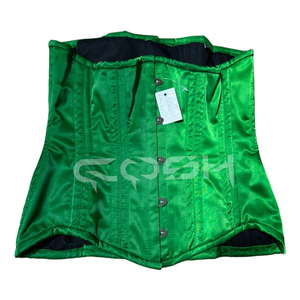 คอร์เซ็ทผ้าซาตินสีเขียวแบบรัดใต้หน้าอก - Product Image 1