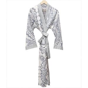 Kimono Blanco Hecho a Mano 100% Algodón, Estampado Digital Floral, Cuello en V, Secado Rápido, Transpirable, Largo, Ropa de Dormir de Verano para Mujer - Product Image 4