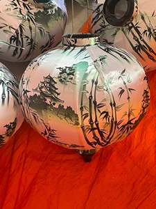 Lanterne en soie traditionnelle en forme de bulbe d'ail, style rétro vintage, lampe orientale, fournisseur du Vietnam, vente en gros - Product Image 4
