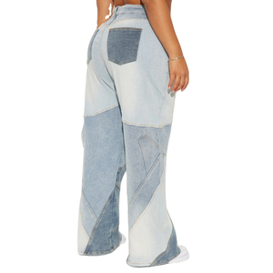 Jeans Unisex de Mezclilla de Alta Calidad, Corte Recto, Diseño Desgastado, Estilo Urbano, Color Azul Vintage Lavado - Product Image 3