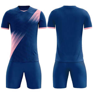 Conjunto de Camiseta de Fútbol Azul para Hombre, Manga Corta, Diseño Degradado en Rosa, Absorbe la Humedad, Ajuste Atlético, para Todas las Temporadas, Impresión Sublimada - Product Image 5