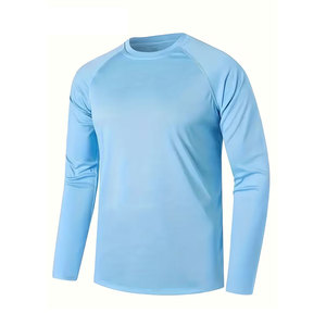 Chemises de sport à manches longues pour hommes, protection extérieure - Respirantes, légères pour la course à pied, la pêche, la randonnée - Product Image 1