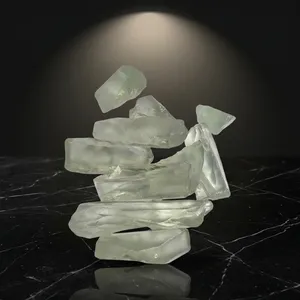 Pierre de cristal d'améthyste verte brute naturelle, pointe irrégulière de quartz, pierre précieuse brute - Product Image 6