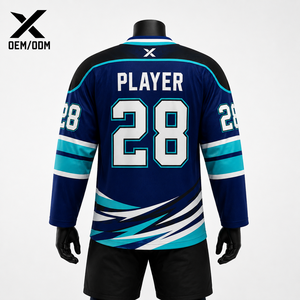 Camisetas de Hockey sobre Hielo X Sports City, Cuello en V, Sublimadas, Absorben la Humedad, Secado Rápido, Transpirables, 100% Poliéster, para Hombre Adulto, Sin Mangas - Product Image 2