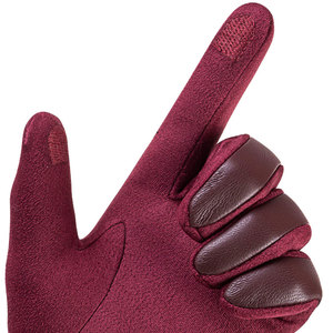 New Winter Season Fashion Women Lady Soft Leather Dressing <b>Gloves</b> Winter Warm with fur women Driving <b>Gloves</b> - Product Image 5