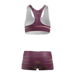 Conjunto Deportivo Sublimado Premium de 2 Piezas para Mujer, Bra Deportivo y Pantalones Cortos de Cintura Alta, Ropa de Gimnasio, Yoga y Fitness, Fabricante - Product Image 2