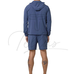 Ensemble coupe-vent et short personnalisé de haute qualité pour homme, ensemble short coupe-vent d'été unisexe, ensemble short en nylon bicolore - Product Image 4