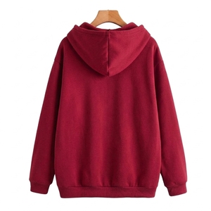 Sweat-shirt à capuche oversize uni avec poche kangourou, imprimé personnalisé - Product Image 3