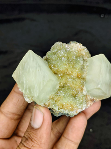 Natural Coating Calcite with Green Chalcedony <b>Crystal</b> <b>Cluster</b> Premium Mineral Specimen Healing Stone Collectible Display Quality - Product Image 2