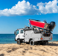Camioneta Camper 4x4 Todoterreno con Amplios Compartimentos de Almacenamiento y Sistema de Portaequipajes en el Techo