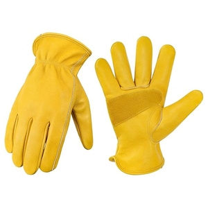Unisex Durable Gardening <b>Driver</b> <b>Gloves</b> Puncture Cut Resistant Custom Logo Reinforced Cowhide Leather Work <b>Gloves</b> Safety <b>Gloves</b> - Product Image 1