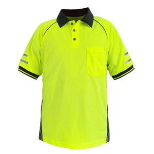 Hi-Vis Unisex Work Safety Shirt Custom Made Men's Safety Shirts Reflective <b>Tape</b> Work-wear Roadway Safety Shirts - Product Image 1