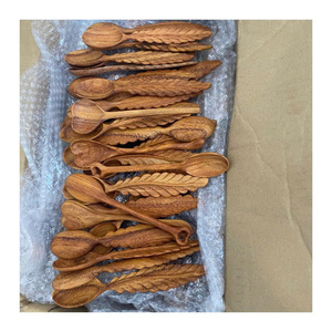 Handmade Wooden Spoon <b>Set</b> Natural Wood Spoon Heart Shape <b>Honey</b> Jam Tea Coffee Spoon Wholesale Exporter Vietnam 99 GD - Product Image 5