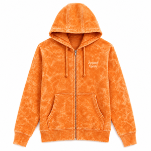 Sweat à capuche zippé pour homme OEM, logo personnalisé, effet délavé vintage, molleton, style streetwear - Product Image 1
