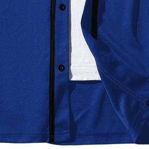 Camiseta de Béisbol Personalizada para Hombre, Estilo Deportivo Urbano, con Estampado Gráfico de Letras, Botones, Manga Corta, Hombros Caídos y Corte Holgado - Product Image 3