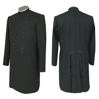 Manteau noir d'officier des Chevaliers Templiers Grand Commandant, uniforme maçonnique pour cérémonie formelle, tenue de loge, insignes