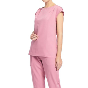 Tenues Médicales d'Hôpital en Tissu Toile à Séchage Rapide, Ensembles d'Uniformes d'Infirmière à Manches Courtes, Blouses d'Infirmière Personnalisées - Product Image 4