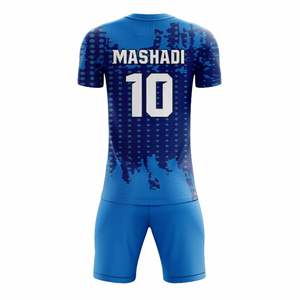 Vêtements de sport grande taille à séchage rapide, maillots de football à manches courtes, col rond, impression par sublimation, vente en gros pour équipes de football - Product Image 3