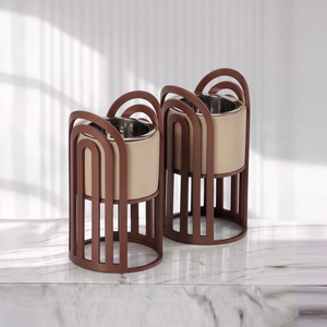 Sublimez votre espace avec ce brûleur d'encens moderne en métal en forme d'arche, doté d'un design élégant et d'une finition durable, une décoration idéale. - Product Image 5