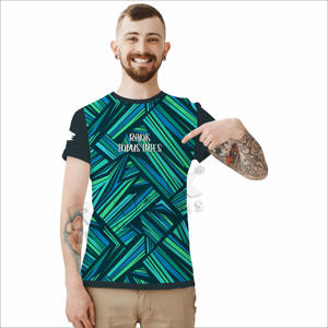 T-shirts pour hommes à manches courtes, coupe ample, décontractés, 100% coton, col en V, imprimés, confortables - Product Image 1