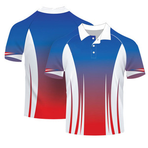 Chemises à manches courtes unies 100 % polyester pour hommes, brodées sur le devant, tricotées, respirantes, style streetwear personnalisé, pour le golf, vente en gros - Product Image 5