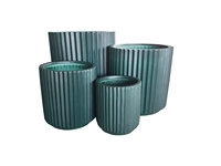 Pots à fleurs en fibre de verre de haute qualité avec revêtement en poudre, design durable et écologique pour la décoration de la maison et du jardin