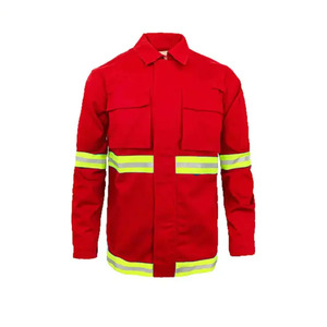Veste et pantalon de travail réfléchissants haute visibilité, résistants à la chaleur, de haute qualité, lavables, en coton, avec bandes réfléchissantes - Product Image 5