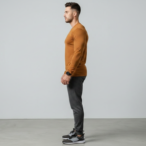REXFIT SPORTS Camisetas Deportivas de Manga Larga para Hombre, de Alta Calidad, Color Sólido, Tejido de Punto Personalizado OEM, Ropa Casual al por Mayor - Product Image 6