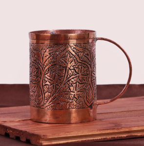 Taza de Cobre Martillado Artesanal, Perfecta para Café de la Mañana y Bebidas Calientes, con Asa Curva Resistente para Moscow Mules - Product Image 2
