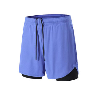 Pantalones Cortos Deportivos 2 en 1 para Hombre, de Secado Rápido, para Gimnasio, Entrenamiento, Fitness, con Forro de Malla Transpirable y Ligero, para Correr - Product Image 4