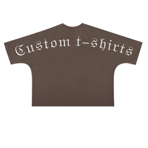 เสื้อยืดทรงบ็อกซี่แบบครอปพิมพ์ลาย DTG สองชั้น 300GSM ผ้าฝ้ายสำหรับผู้ชาย พร้อมบริการจัดส่งและส่งมอบแบบ OEM - Product Image 2