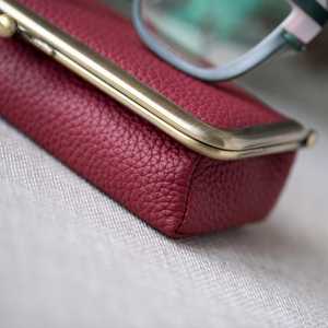 Genuine Leather <b>Reading</b> <b>Glasses</b> Case Slim Fit Eyewear Protector Manufacturer Direct Export LGC-0031 - Product Image 2