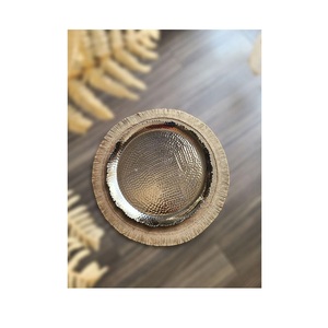 ถาดโลหะสแตนเลสตกแต่งพื้นผิวแบบมีลายนูนสำหรับเสิร์ฟกาแฟชา - Product Image 5