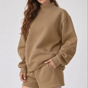 Ensemble de survêtement pour femme de qualité supérieure, nouveau design vintage, col montant, coupe régulière, oversize - Product Image 1